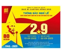 Thông báo nghỉ lễ Quốc Khánh 2/9 năm 2025
